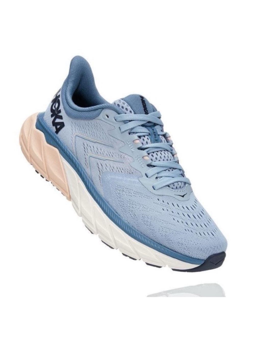 Hoka Women's Pale Blue and Peach Running Shoe Arahi 5